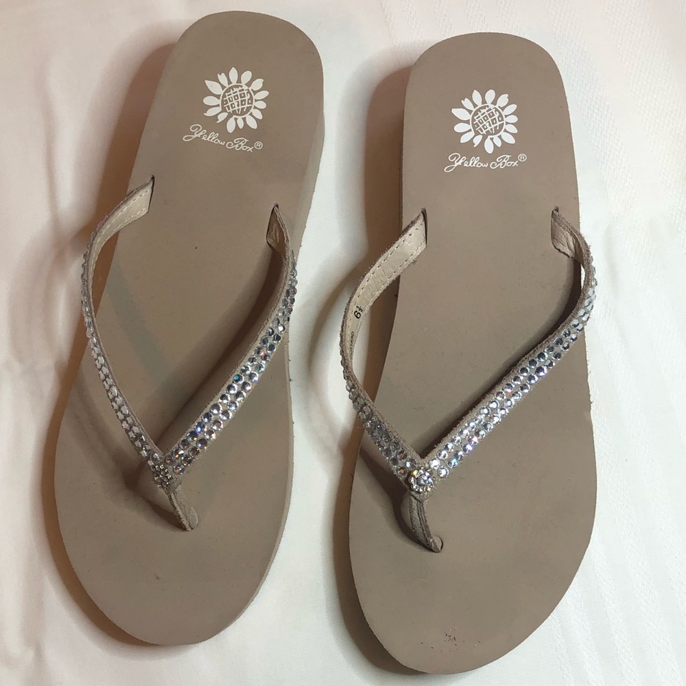 Yellow Box Platform, Bejeweled Flip Flops